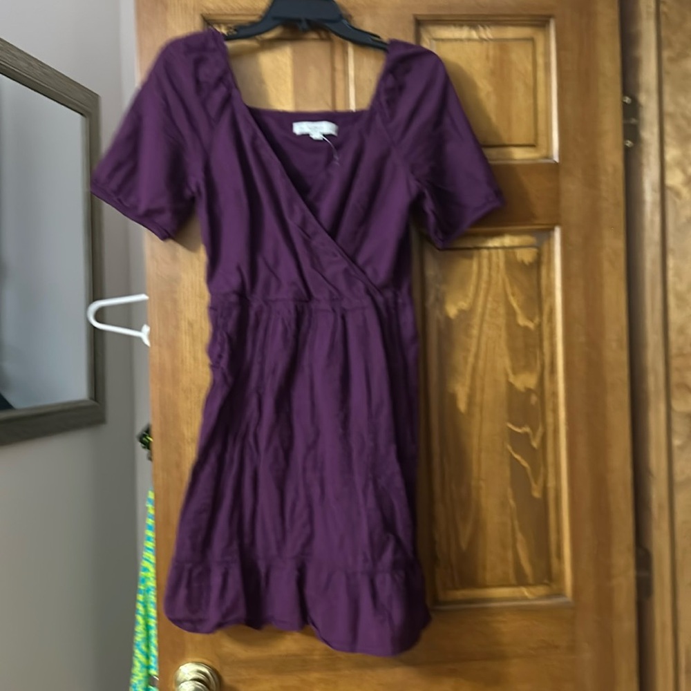 Loft NWOT purple side zipper dress size 8P